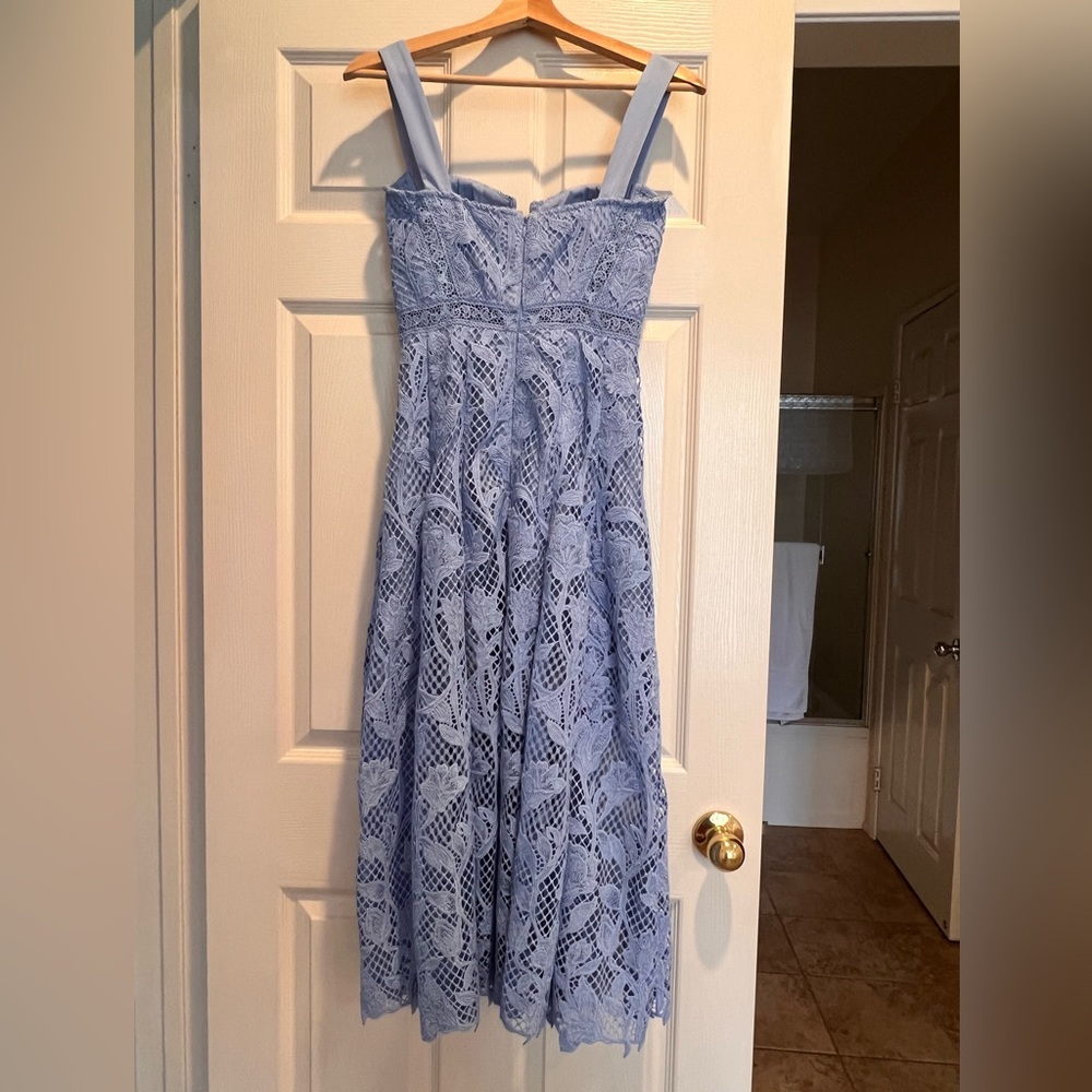 Self-Portrait Light Blue Lace Dress - Picture 6 of 9
